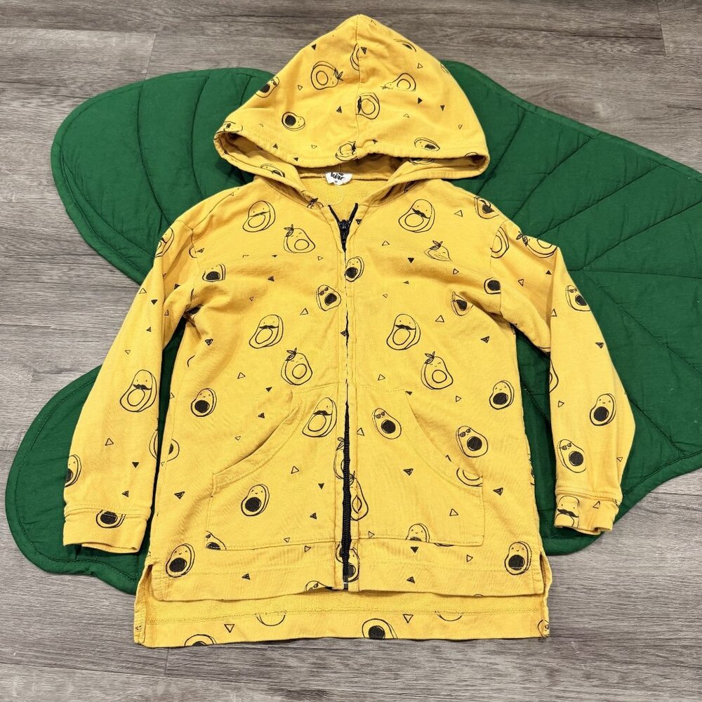 Kira Kids 5/6 Avocado Full Zip Hoodie Organic Cotton